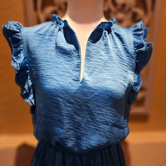 Steve Madden Dress Small Feminine Romantic Ruffle Coastal Boho Chic Party Date - Picture 5 of 12